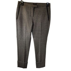 Theory Multi-Color Small Check Cuffed Trouser. Size 00.